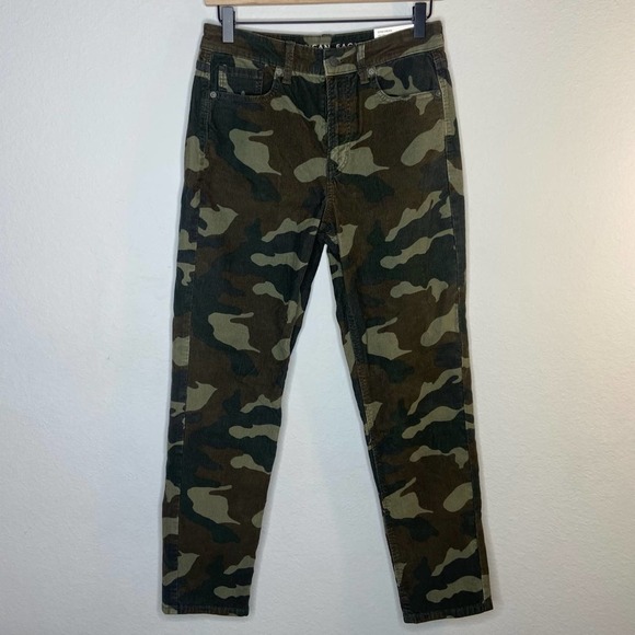 American Eagle Camo Corduroy Stretch Mom Jeans - Picture 1 of 4